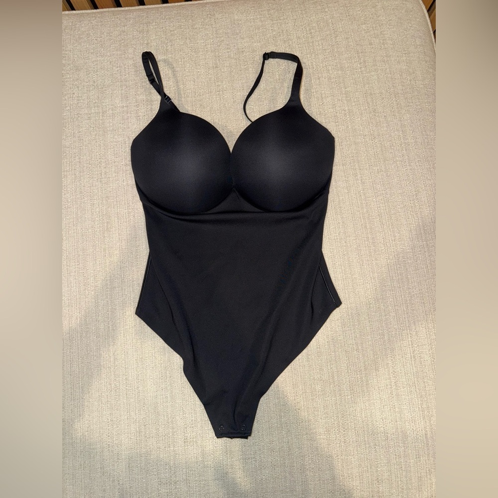 SKIMS Ultimate Body Push-Up Thong Bodysuit | Onyx | XL
